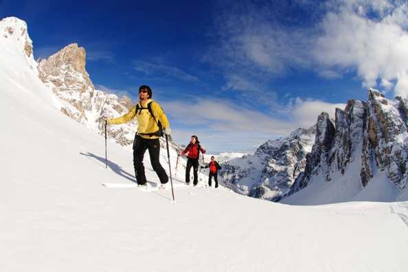 Skitouren aller Schwierigkeitsgrade in den Dolomiten