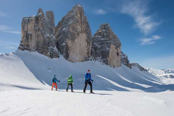 Schneeschuhwandern im Hochpustertal in Südtirol